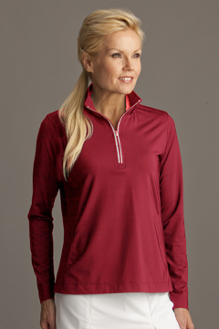 Women's Cardinal Red Play Dry 1/4-Zip Active Pullover