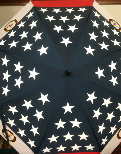 custom printed umbrella patriotic flag