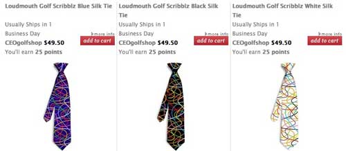Loudmouth Golf ties 