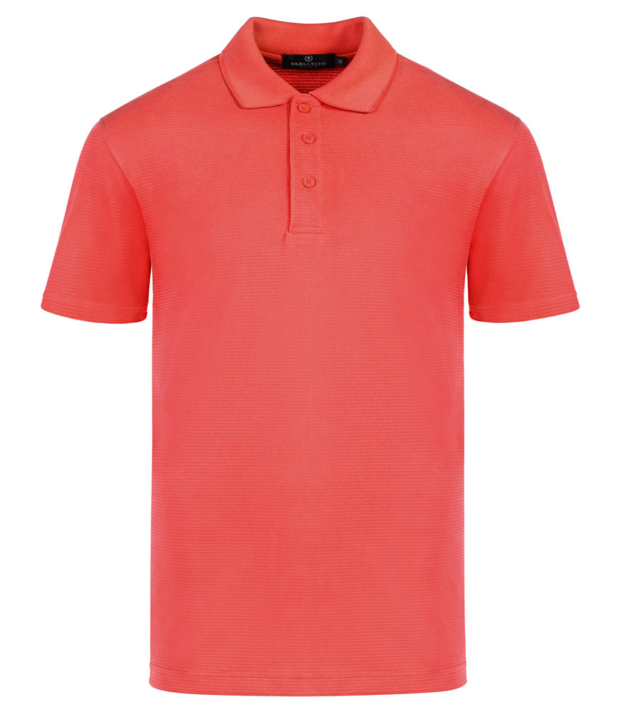 bugatchi ribbed modal rayon shirt ISF1643F57 FERRARI RED