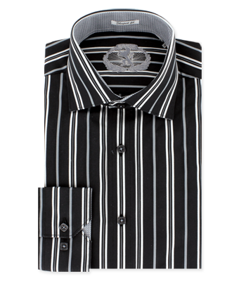 black stripe dress shirt